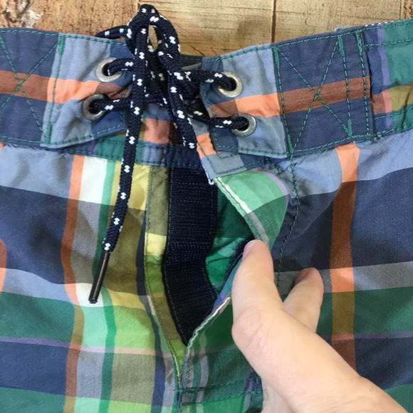 Tommy Hilfiger Board Shorts Mens XXL Green Plaid Swim Trunks Surf Summer Beach - Picture 3 of 16